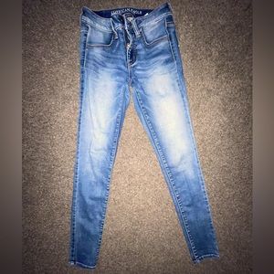 American eagle super stretch jeans in size 2
